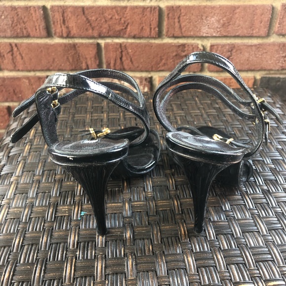 Charles David Black Strappy Open-Toe Heels - 8 - Picture 3 of 7